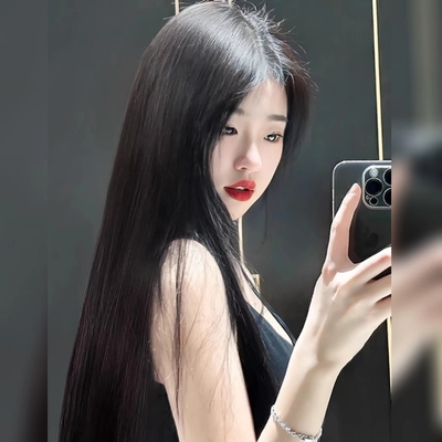 taobao agent Wig, bangs with hair parting, helmet, straight hair, Lolita style
