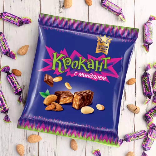 Российский фиолетовый сахар KDV Шоколад импортированные сэндвич -конфеты смешанная подготовка Свадебная конфеты новогодние товары повседневные закуски
