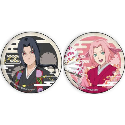 taobao agent Naruto Anime Peripheral Haruno Sakura Uchiha Itachi Anime Tinplate Badge Pendant