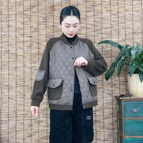 Демисезонная стеганая куртка, бейсбольная форма для отдыха, увеличенная толщина, в корейском стиле, оверсайз