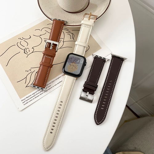 Тихий ремешок Apple Watch с S8 Кожаная кожаная кожа Ультра Ультра -кожа подходит для Iwatch Watch Bess AppleWatch High -Level Sense S7 Niche SE Женская лето 44mm49 44mm49