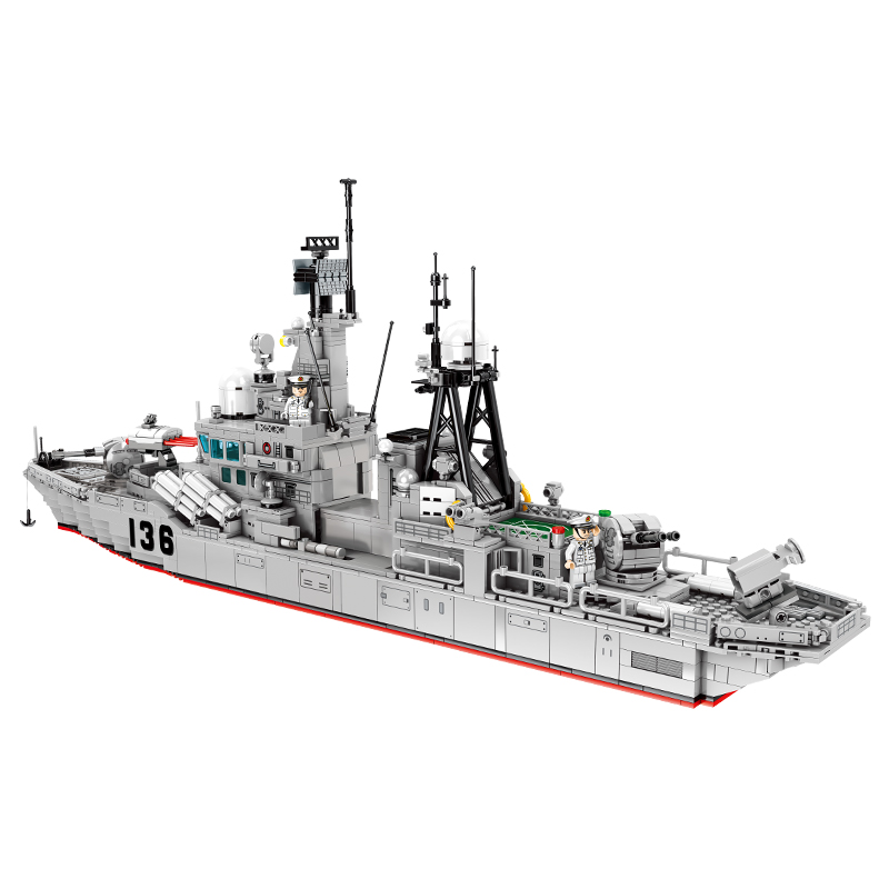 TOPTOY中国积木山东舰956型模型摆件军事男孩拼装益智玩具礼物