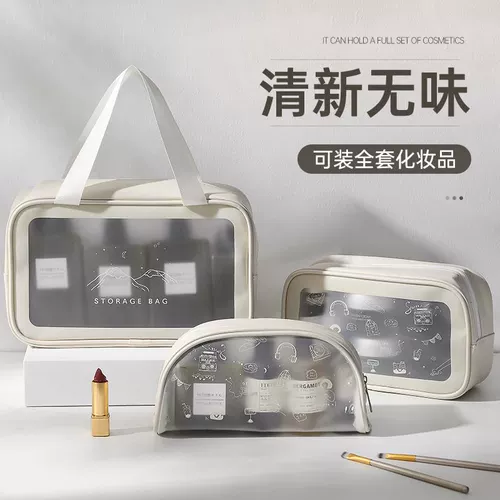 Японская косметичка, простой стиль, ванная комната в студенческом общежитии, сумка для купания, прозрачная сумка для туалетных принадлежностей, легко носить с собой для женщин