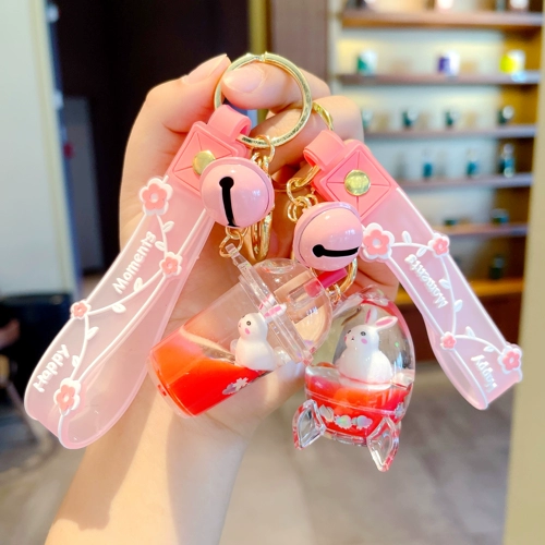 Милый кролик, брелок, креативная мультяшная розовая подвеска, популярно в интернете