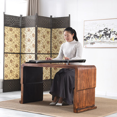 Китайский столик 古琴桌凳烧桐木整体仿古琴桌共鸣实木茶桌国学古筝桌书法桌