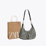 Zara, сумка через плечо, сумка на одно плечо, сумка подмышку, цепь, премиум класс