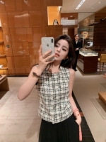 Черно-белый клетчатый жилет № 1