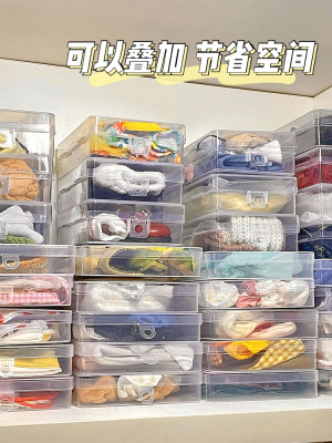 taobao agent 20cm15cm cotton doll clothes storage box bjd doll dustproof display cabinet accessories transparent box spot