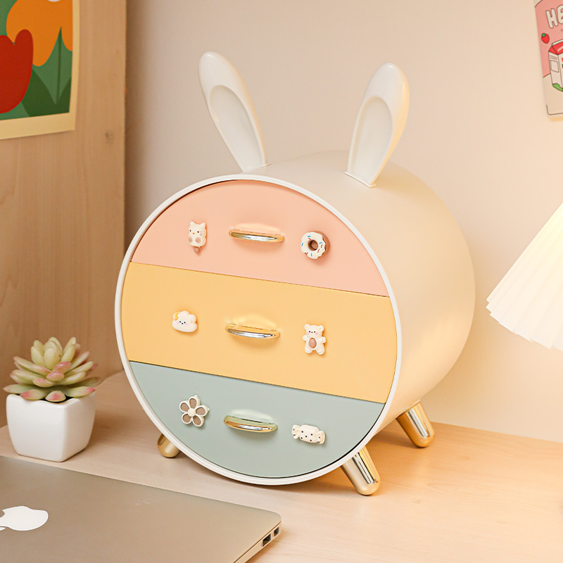 [Chrome-plated gold - colorful colors] Light luxury model ⭐ Cute rabbit (free 3D cute stickers)