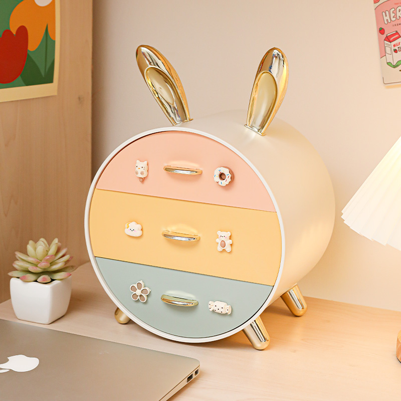 [Chrome-plated gold - colorful colors] Luxury model ⭐ Cute Rabbit (free 3D cute stickers)