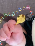 周大福 Золотая детская ложка для младенца, подарок на день рождения