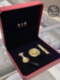 周大福 Золотой детский комплект, 3 предмета, подарок на день рождения