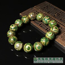 Украшения на руку 天然西藏三眼老天珠玛瑙原石西藏佛珠做旧手串男女风化老矿手链