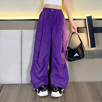 Сиреневые тонкие штаны