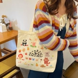 Оригинальный шоппер, милый тканевый мешок, подходит для студента, ручная роспись