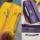 Подходит для багажной ручки americantourister, чехла для тележки, аксессуаров Americantourister travel handle AO8 фиолетово-желтого цвета mini 1