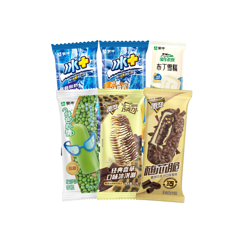 【蒙牛】芒果雪泥绿莎莎香草组合共45支