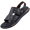 Black 7189 genuine leather sandals