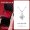 999 Full Silver Necklace - White Diamond Clover Chain+Preferred Rose Gift Box