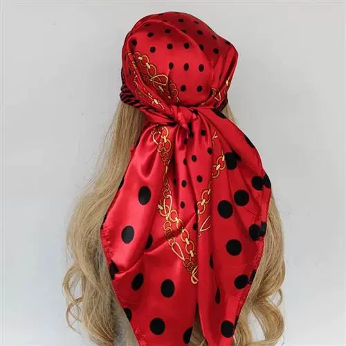 Новый квадратный шарф с винтажными цветами 90*90 см, женский шелковый платок Ne