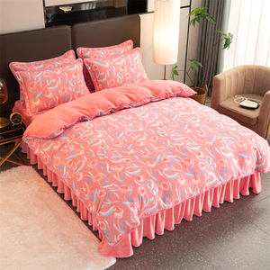 玉芙妮母婴级牛奶绒四件套