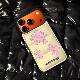 Trendy Chrome Hearts Puffer iPhone 17 Pro Max/16 Pro/15/14 Pro Max Leather Case – Designer Orange With Crosses & Card Holder
