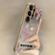 Pink Glitter Butterfly Mirror Phone Cases For Girls Galaxy S25, Galaxy S25 Plus, Galaxy S25 Ultra, Galaxy S24, Galaxy S24 Plus, Galaxy S24 Ultra, Galaxy S23, Galaxy S23 Plus, Galaxy S23 Ultra