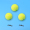 3 tennis balls with buckles without rubber bands