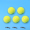 5 tennis balls with buckles without rubber bands