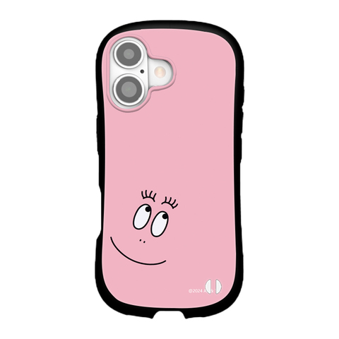 Barbapapa Cartoon S-Line Scratch Resistant Anti-Fingerprint Shock Resistant Drop Prevention Strap Hole Lens Protection TPU