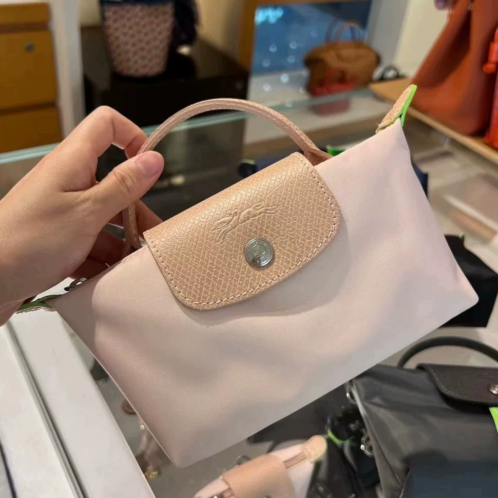 Строго отобранная во Франции сумка Longchamp MINI Mini Mini Dumpling Women Hands Hands Pack Short Paper White