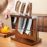 Держатель для ножа из цельного дерева, держатель для ножа, стойка для хранения, столешница, новинка 2025 года, кухонная, бытовая, устойчивая к плесени, кухонная полка для хранения ножей, стойка для разделочной доски