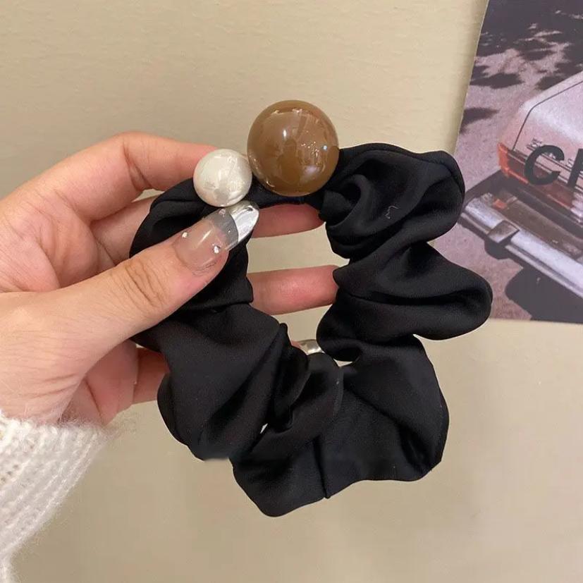 Accessori per capelli con elastico per coda di cavallo bassa elasticizzato, stile retrò, elegante e di nicchia, di design alla moda_voghion.com