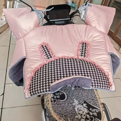 D新款电动车挡风被冬季加绒加大加厚电瓶摩托车保暖防寒挡风罩