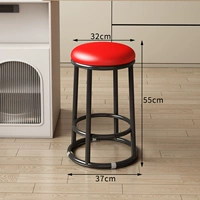 [Масляная восковая кожа красная + черная окрашенная ножки].