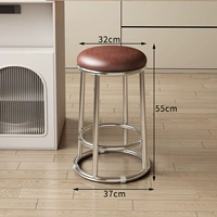 【Масляная восковая кожа коричневая + серебряные ножки】 55 см.