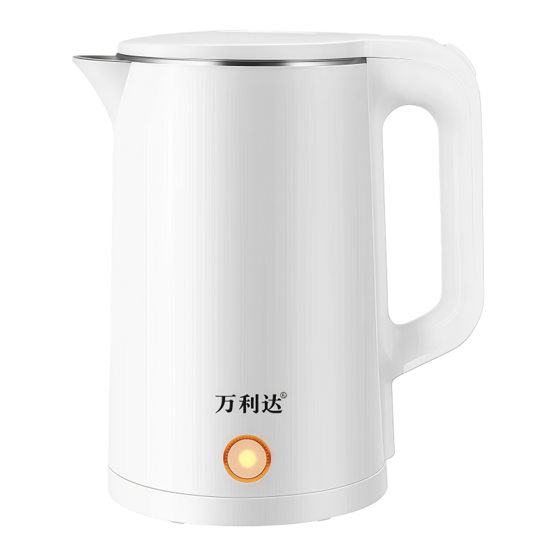 QLM-万利达家用不锈钢2.3L烧水壶小家电自动断电双层电热水壶
