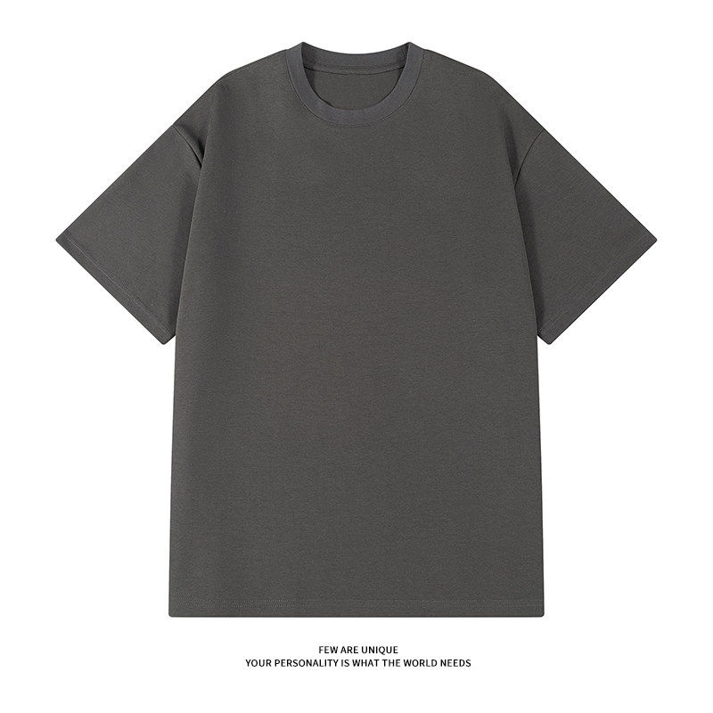 纯棉圆领美式百搭纯色短袖T恤正肩潮流打底衫休闲修身简约宽松夏