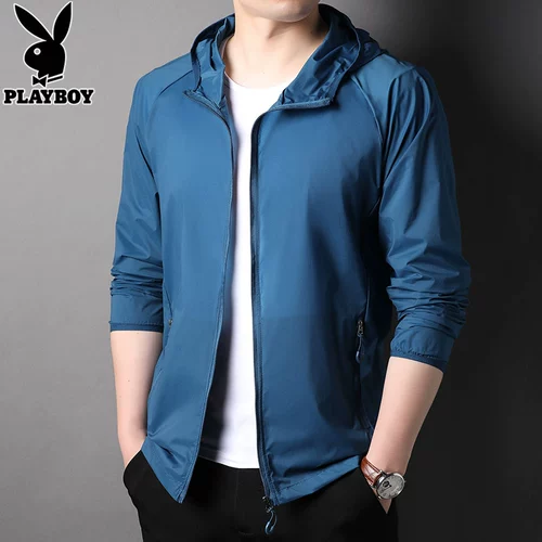 Playboy, летняя куртка, тонкая ветровка с капюшоном, дышащая одежда для защиты от солнца, в корейском стиле