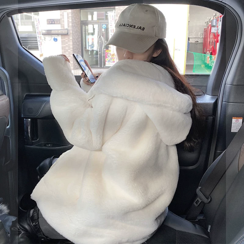 Женская шапка Maje Sasoei Hat Lamba Jacket Winter Advanced Sweet Sweet Lazy Rabbit Mao Bao Hao Guo Guo Gua Gua Guo