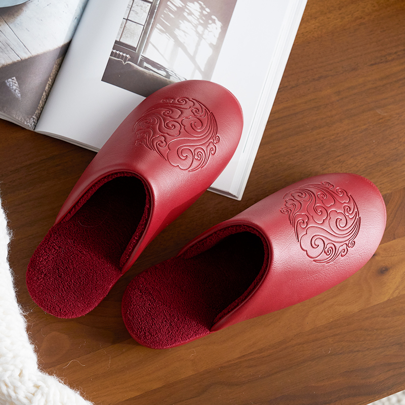 Thick-soled new cotton slippers home autumn and winter men and women couples indoor home non-slip warm winter plush