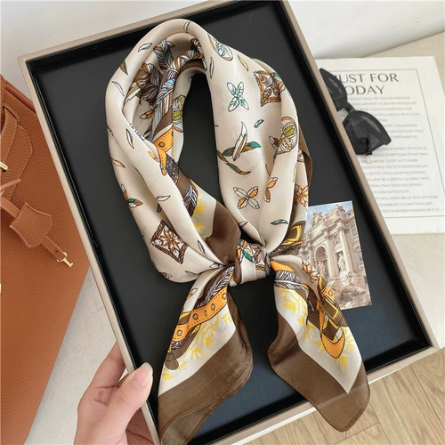 Осенний универсальный носовой платок, модный шарф, ретро костюм, французский стиль