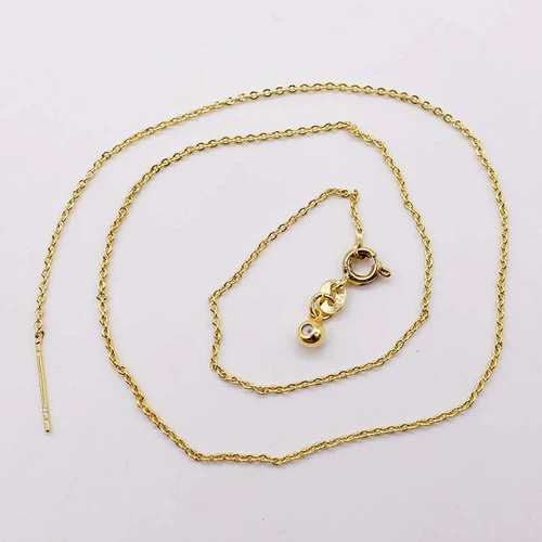 Половина серебра 925 пробы, крестовая цепочка, О-цепочка, одинарная цепочка, ожерелье из змеиной кости с иглой, силиконовая регулировка, аксессуары для цепочки с шариком