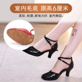 Обувь на высоком каблуке, танцующие туфли, из натуральной кожи, мягкая подошва