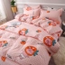 Tấm chăn đôi bốn mảnh 1,8m1,5 mét cho giường trái tim của cô gái - Bộ đồ giường bốn mảnh