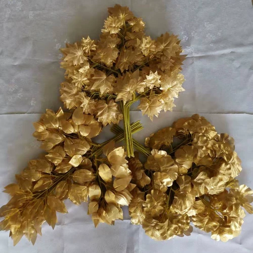 Моделирование золотой баньян лист дерево лист гинкго свадебный свадебный золотой лист золотой лист золотой лист золотой листья