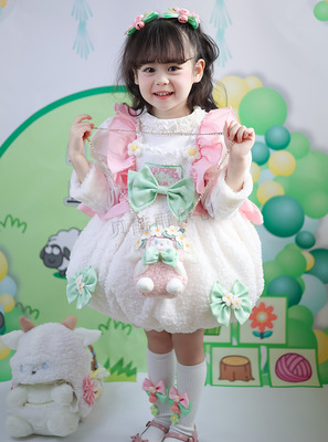 taobao agent Dress, fleece small princess costume, girl's skirt, Christmas children's flashlight, Lolita style, Birthday gift