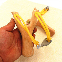 户外野鸡弹弓精准小巧实木弹弓木质弹弓禁止打鸟竞技专用橡皮弹弓