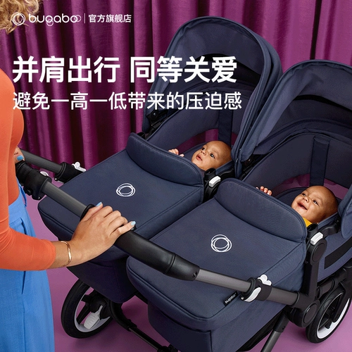 Bugaboo, коляска для близнецов с сидением, детская тележка для двоих, можно сидеть и лежать
