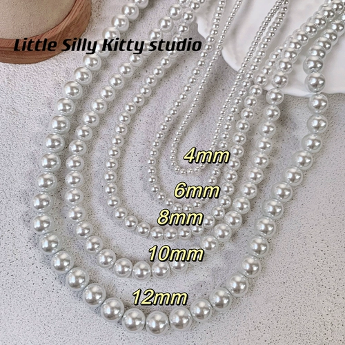 Стеклянное украшение-шарик из жемчуга, импортные бусины, браслет из бисера, серьги, в корейском стиле